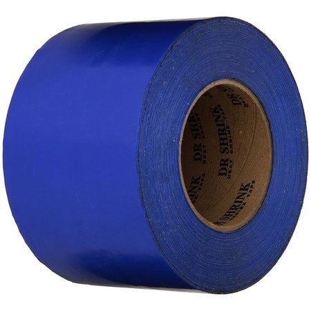 DR SHRINK 4 in. x 180 ft. Pinked Heat Shrink Tape, Blue DR93237